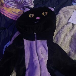 Black and Purple Cat Onesie